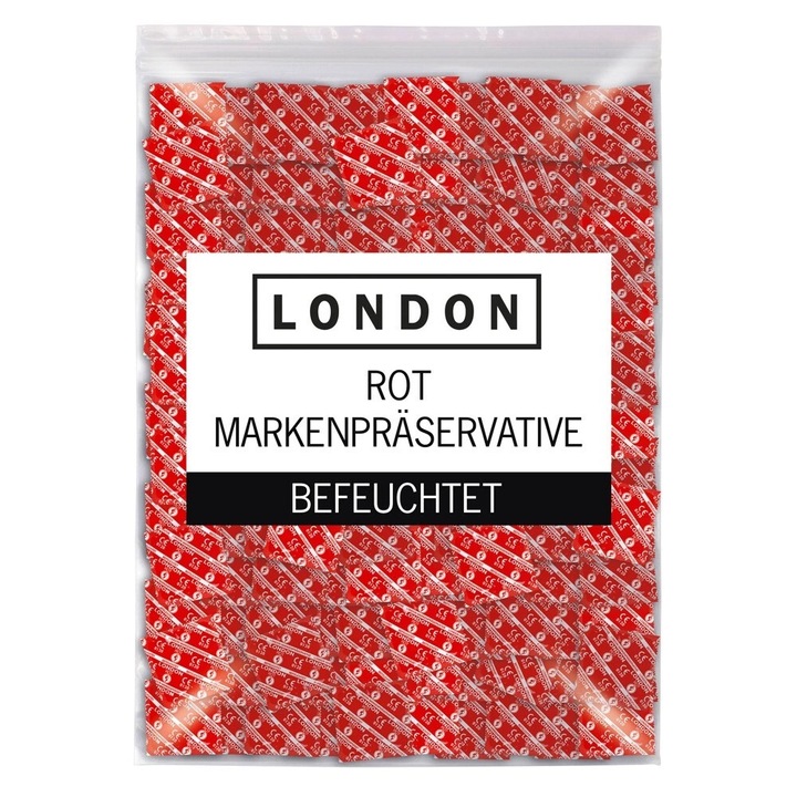 London óvszer, 1000 darabos szett, eper ízű, 205x56mm