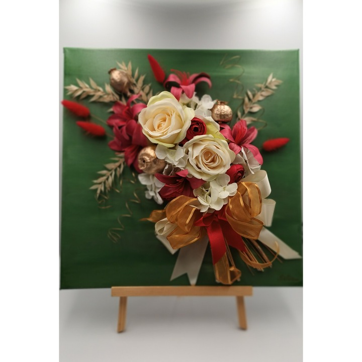 Картина Налия, уникат, 3D, многоцветна, 40х40см