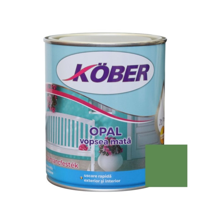 Alkid festék fára / fémre, Kober Opal, belső / külső, rezeda zöld, 0,75 L
