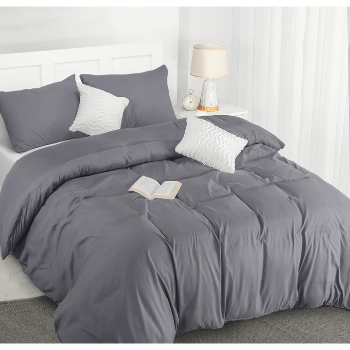 Pilota de vara, Utopia, 200 x 145, umplutura de microfibra, usoara si calduroasa, Gri