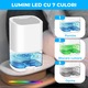 Dezumidificator Compact Elindor® pentru Aer Casa, Rezervor 1000ml, Ultra Silentios 35dB, Oprire Automata, Filtru Detasabil, 7 Lumini LED, Perfect pentru Dormitor, Baie, Living, Ajuta la Prevenirea Formarii Mucegaiului, 15 x 13 x 25 cm, Alb