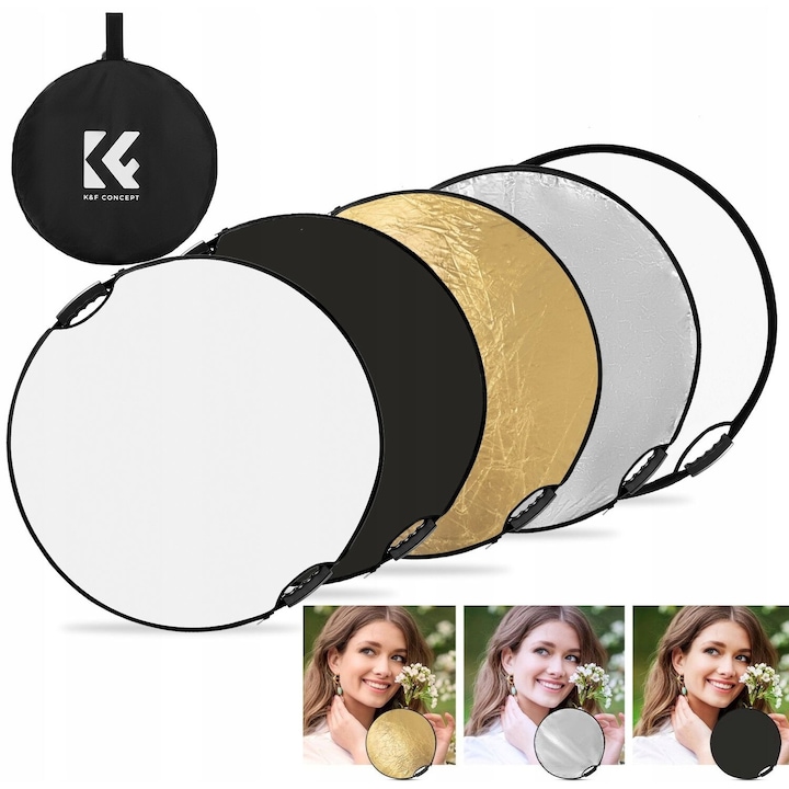 Фотографски блендер със стойка 5в1 кръгъл 80см студио за открито K&F, KF18.0005