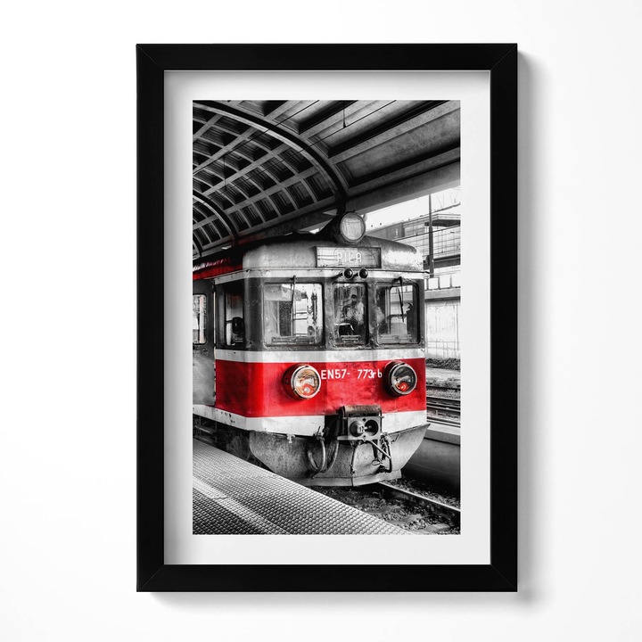 Tablou Inramat, Wallfluent, Peron de cale ferata veche, Rama negru, 20x30 cm, 010330010010200280153