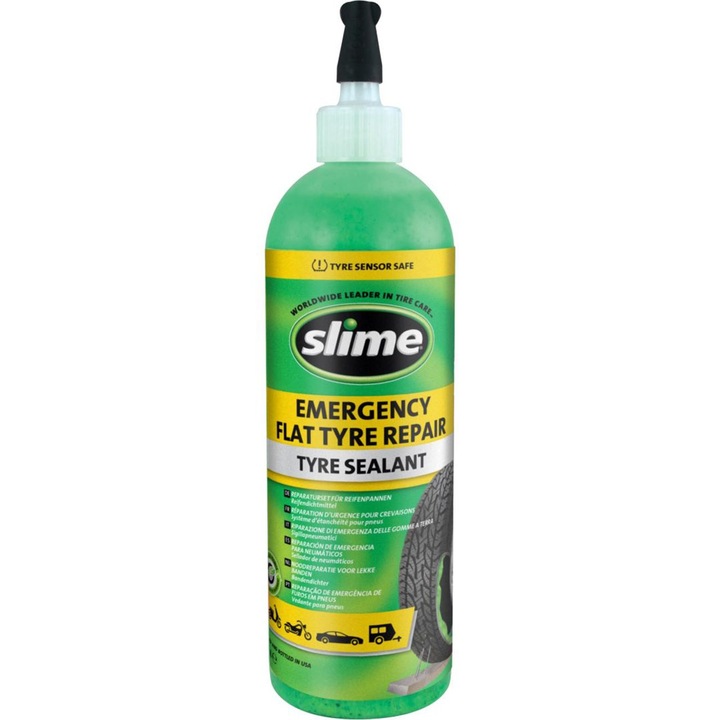 SLIME defektgátló oldat tömlő nélküli abroncsokhoz 473 ml