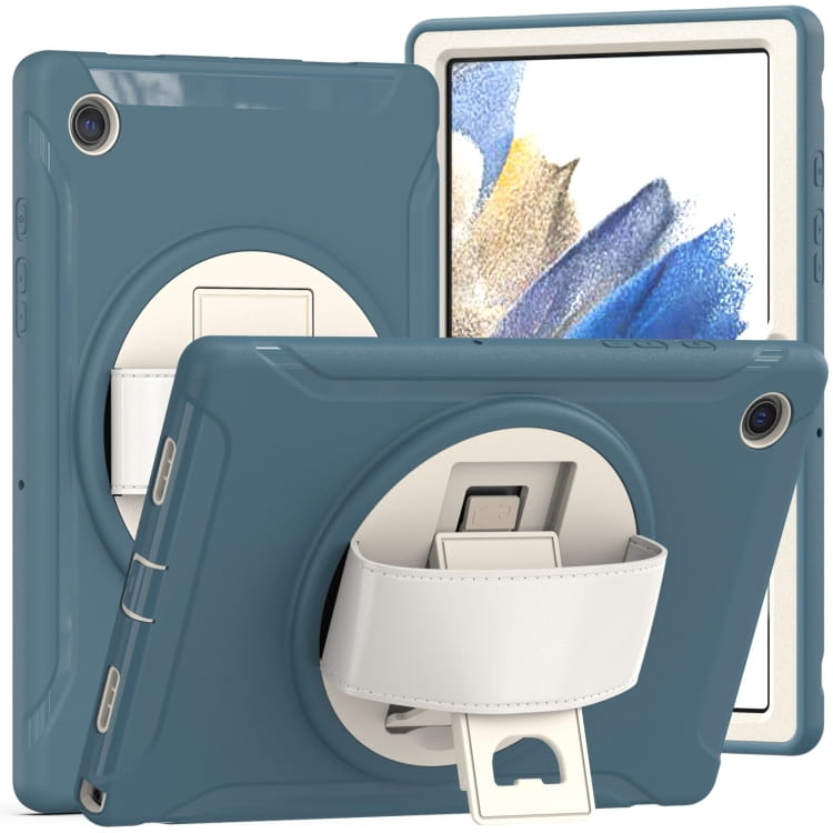 Husa tableta, pentru iPad Mini 4/5, albastru, cu suport si maner rotativ