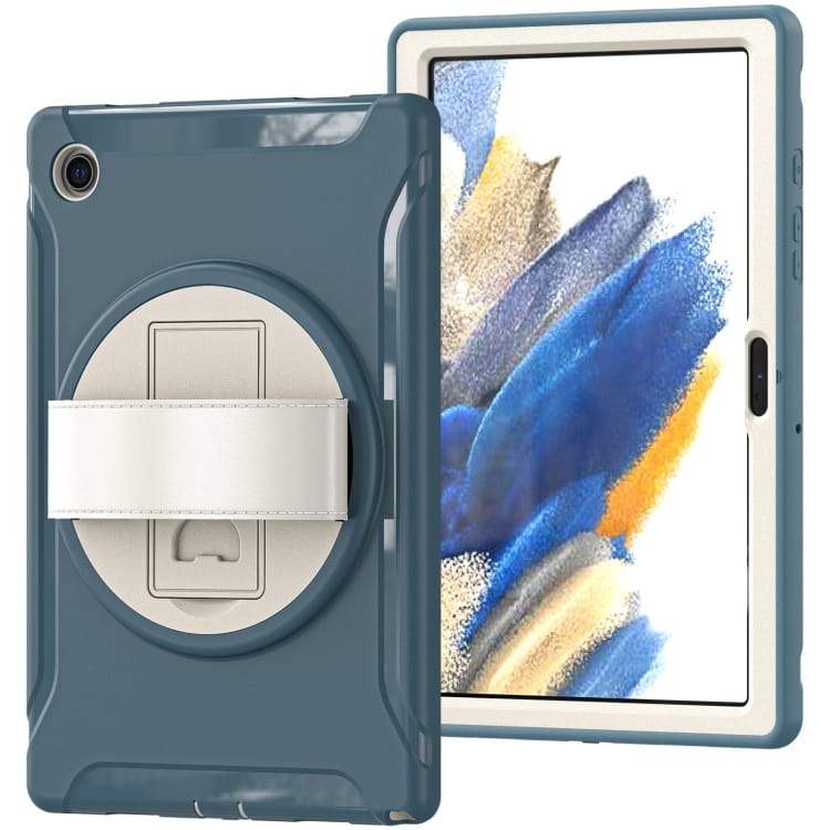 Husa tableta, pentru iPad Mini 4/5, albastru, cu suport si maner rotativ
