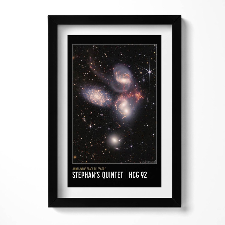 Tablou Inramat, Wallfluent, Poster cu tema spatiala cu fotografii NASA, Rama negru, 20x30 cm, 010330010010200281297