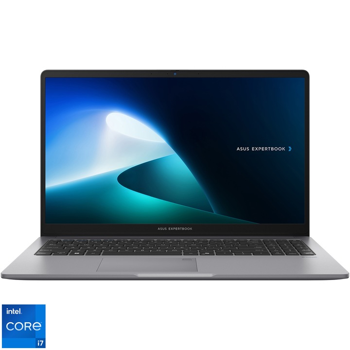 Лаптоп ASUS ExpertBook P1 P1503CVA, Intel® Core™ i7-13700H, 15.6'', Full HD, 16GB DDR5 RAM, 512GB SSD, Intel® UHD Graphics, No OS, Misty Grey