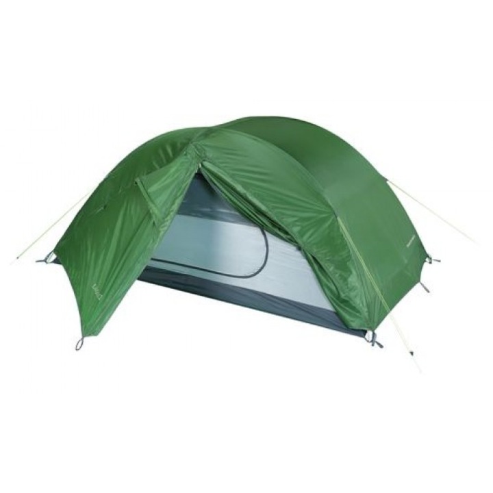 Cort drumetie si camping pentru 2 persoane, Hannah Eagle 2 Treetop II, Bete din duraluminiu, 2 intrari, Verde