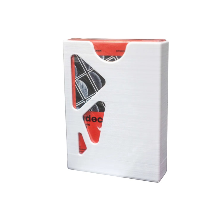 Modern játékkártya tok, fehér, PLA