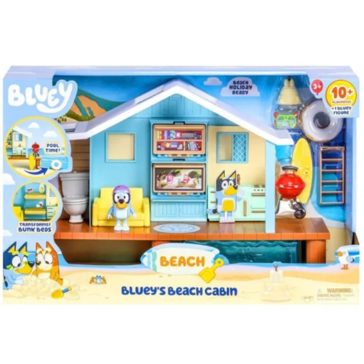 Комплект играчки Bluey's Beach House, Лос, 46x30 см