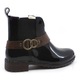 Botine cauciuc pentru femei, Rieker, cu blana calduroasa, decoarata cu bareta, cu agatator in spate, Negru, 42 EU