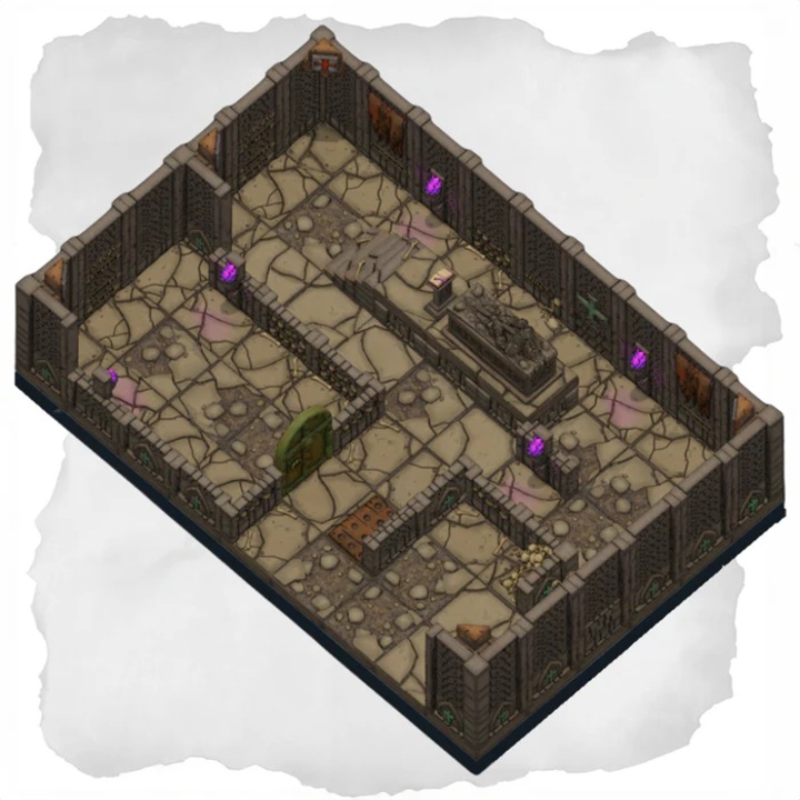 Teren Modular Dungeons and Dragons, A Knight's Awakening, Haunted Graveyard, Gri