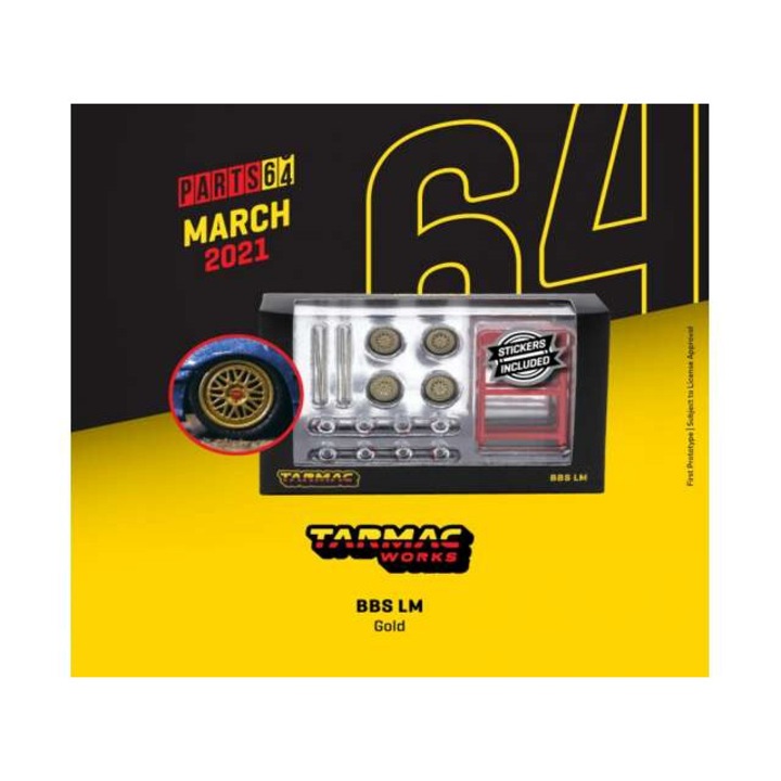 Set 4 Roti BBS lm Gold, 1:64 Tarmac