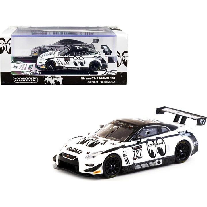 Modell autó Nissan Gt-R Nismo Gt3 Legion Of Racers 2022 Moon Equipped 1:64 Tarmac
