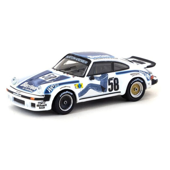 Модел на автомобил Porsche 934 #58 24h Le Mans 1977 1:64 Tarmac
