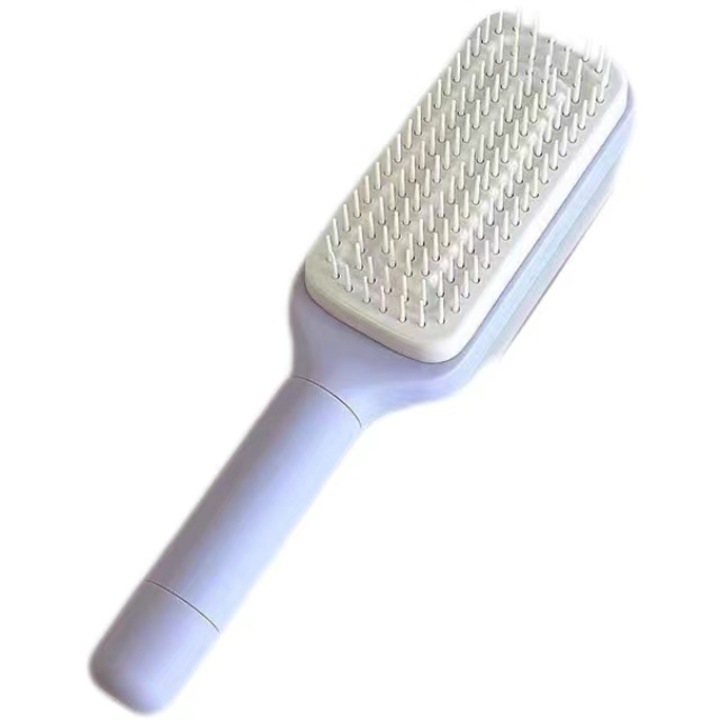 Perie de par auto-curatare, perie cu bristles retractabile, anti-statica