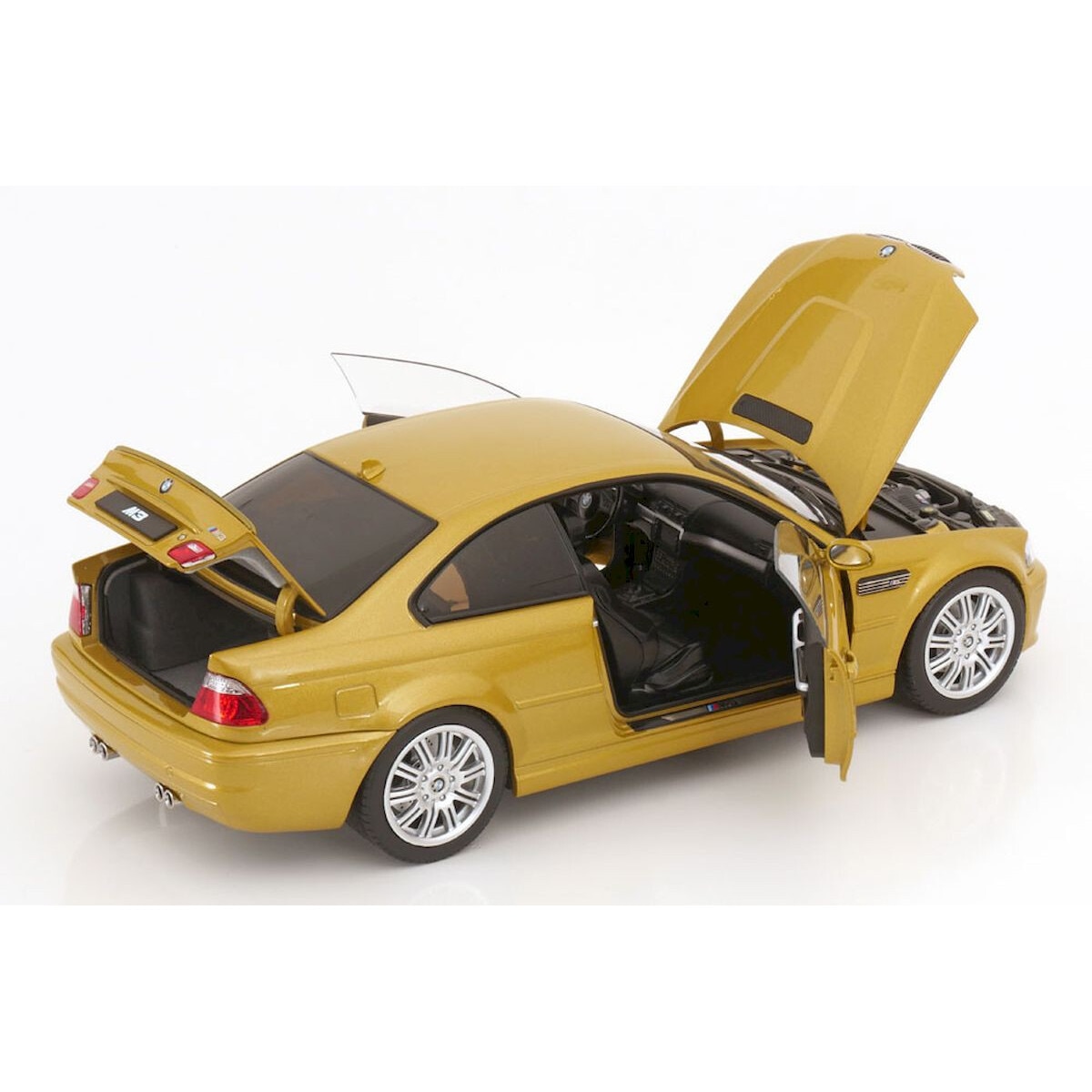 Macheta auto BMW M3 CSL E46 2000 Galben Ed. Limitata 1000 Buc 1:18