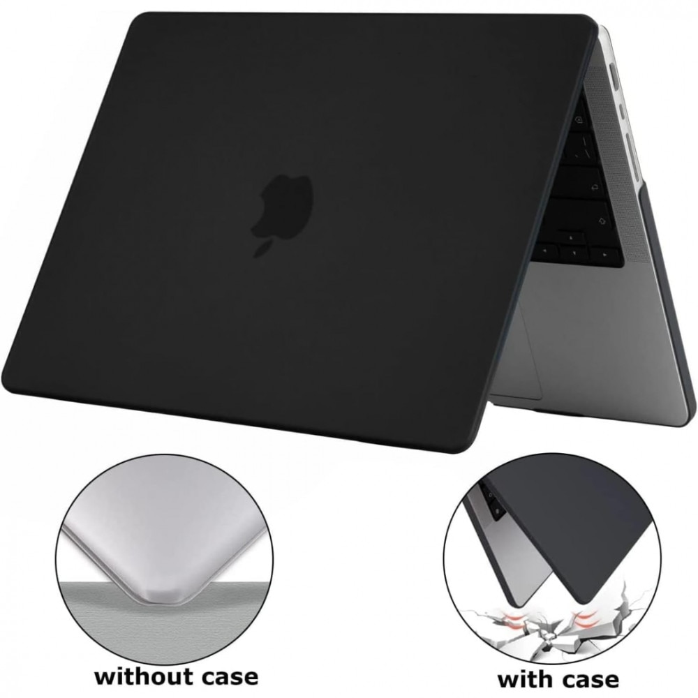Carcasa de Protectie pentru MacBook, M1 Pro 16'' 2021/M2 Pro 16'', Transparenta, Design Slim, Montare in Doua Bucati, Protectie Impotriva Zgarieturilor si Lovirilor, Decupaje, Gri
