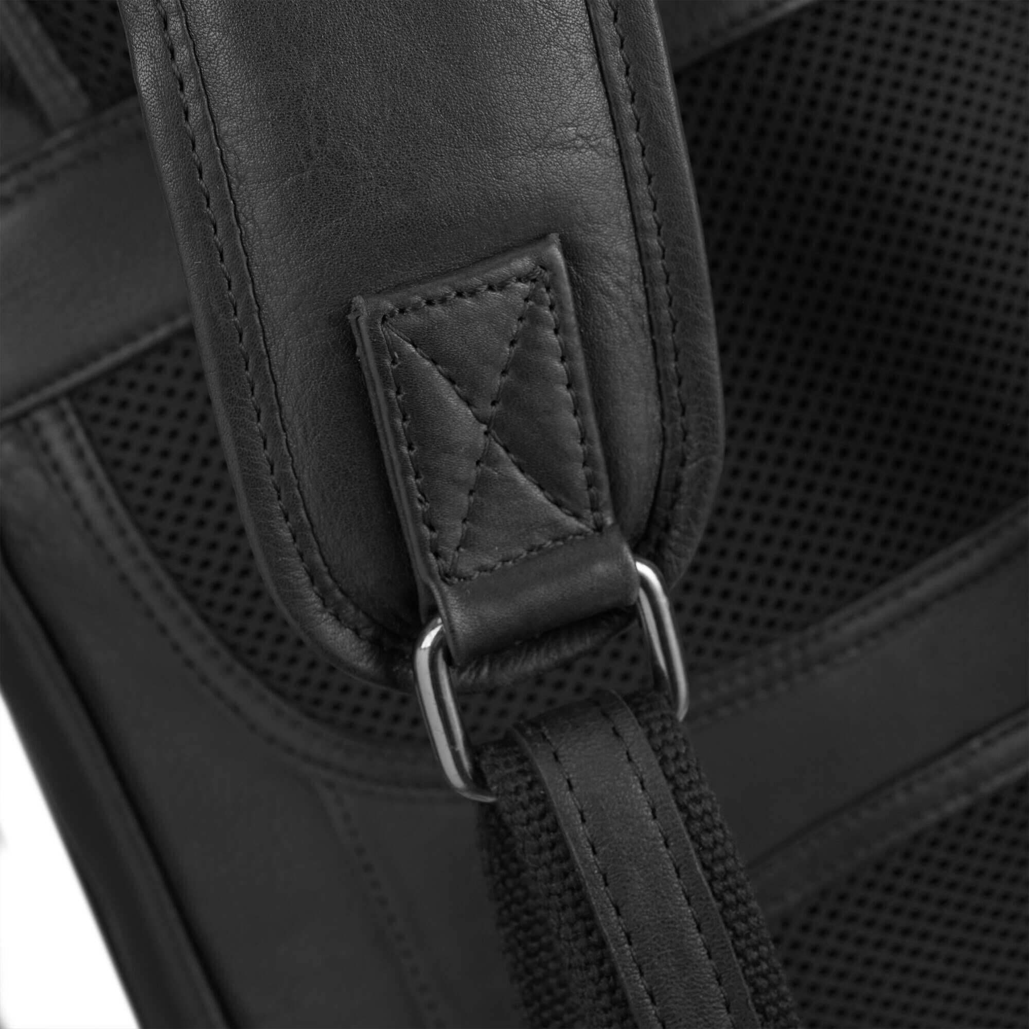 Rucsac pentru laptop, Betlewski, Cambridge, universal, din piele naturala, 35 x 41 x 15 cm, bretele reglabile, culoare negru