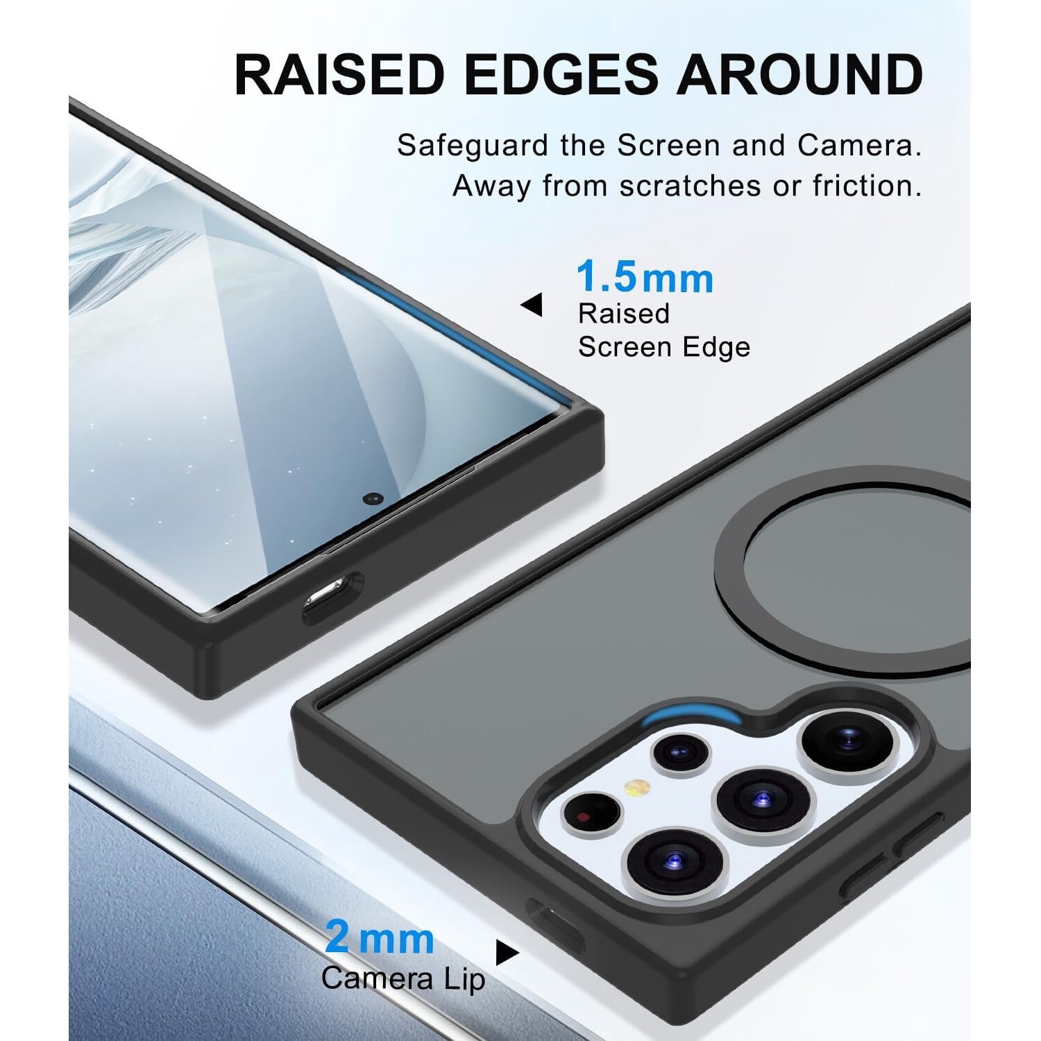 Husa telefon pentru Samsung S22 Ultra, magnetica, protectie suplimentara, compatibila cu incarcarea wireless, neagra