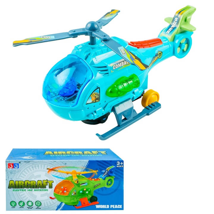 Elicopter cu Muzica si Lumina pentru Copii