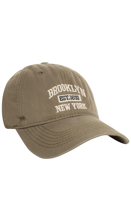 Sapca de baseball unisex cu broderie BROOKLYN, Agrafka, Verde, Bumbac
