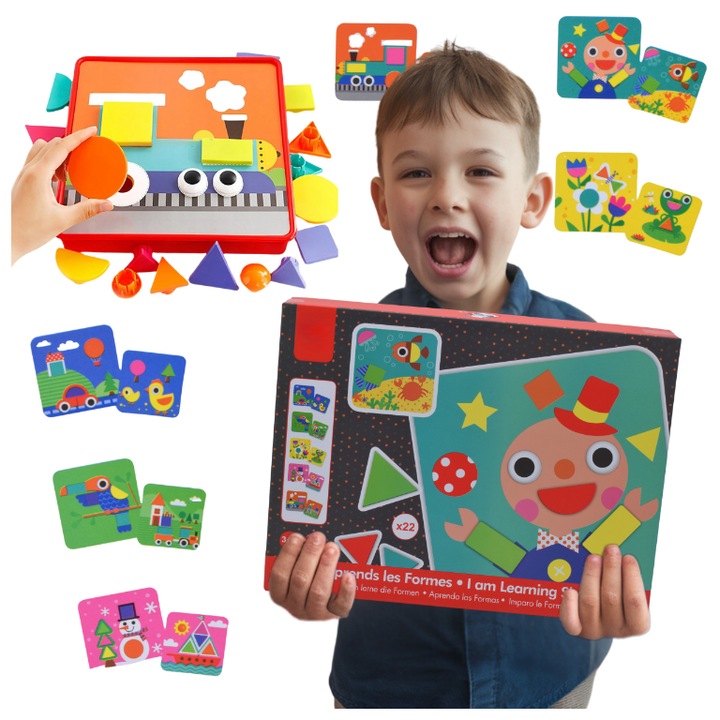 Set creativ, plastic, Puzzle Jigsaw educational, placa, pentru copii, multicolor