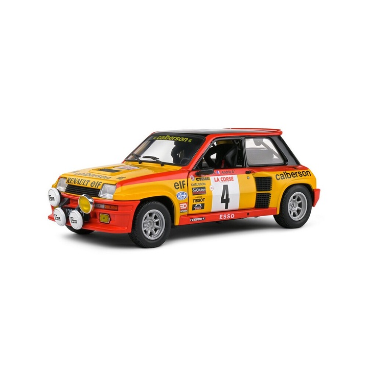 Macheta auto Renault 5 turbo, Tour de Corse, 1980, #4 Ragnotti/Andrie, 1:18 Solido