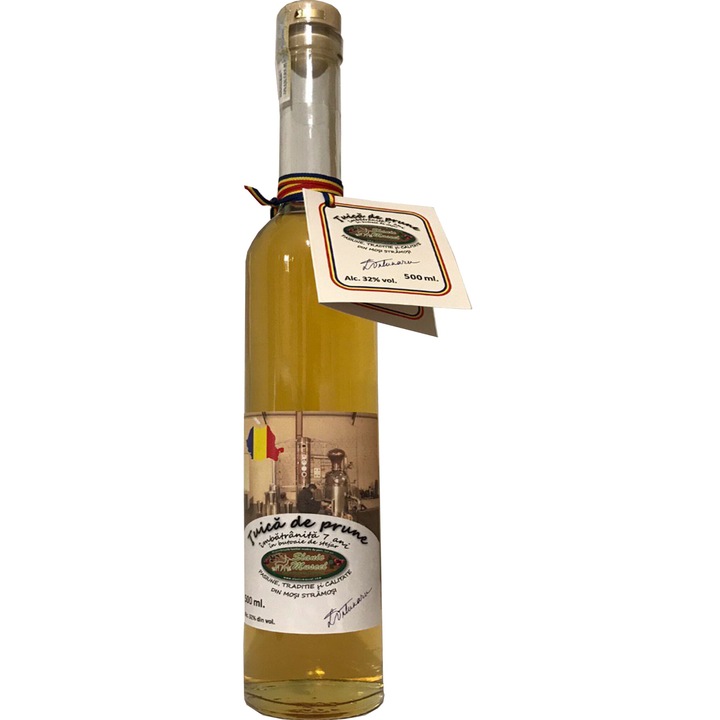 Tuica de prune imbatranita 7 ani in butoaie de stejar 32%, 500ml