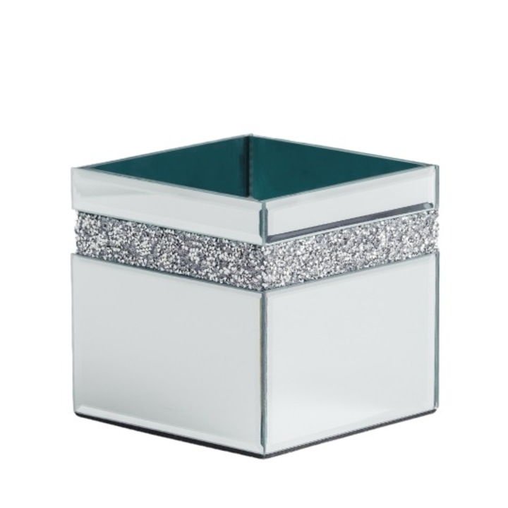 Ghiveci de flori glamtes, argintiu, 14 cm