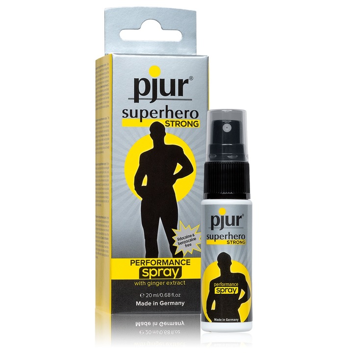 Crema Spray Pjur Superhero, Intarziere ejaculare Naturala si Performanta Masculina, Cu Panthenol si Mentol 20 ml