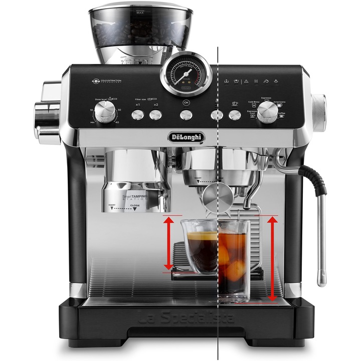 Espressor manual De’Longhi La Specialista Opera Cold Brew EC9555.BK, 2 L, 1550W, 19 bar, Negru