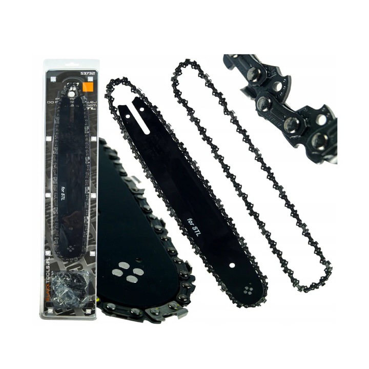 Set Lama Ghidaj + 2 Lanturi, 15" (38 cm), 0.325", 1.5 mm, Black 53735