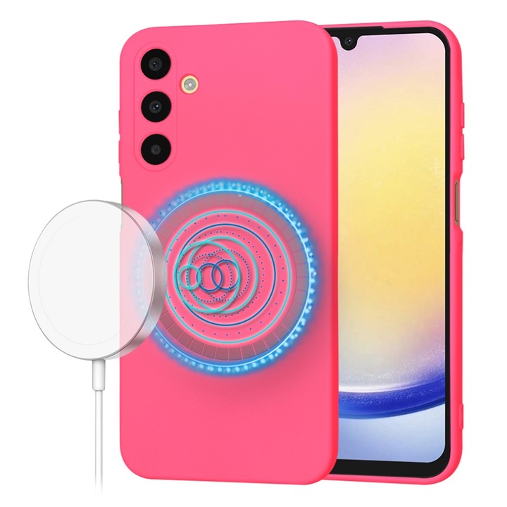 Кейс за Samsung Galaxy A25 5G - Techsuit SoftFlex MagSafe - Hot Pink