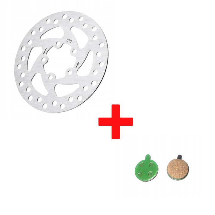 KIT 120mm disc de frana + placute de frana ceramice pentru Xiaomi M365 PRO / PRO 2 scuter
