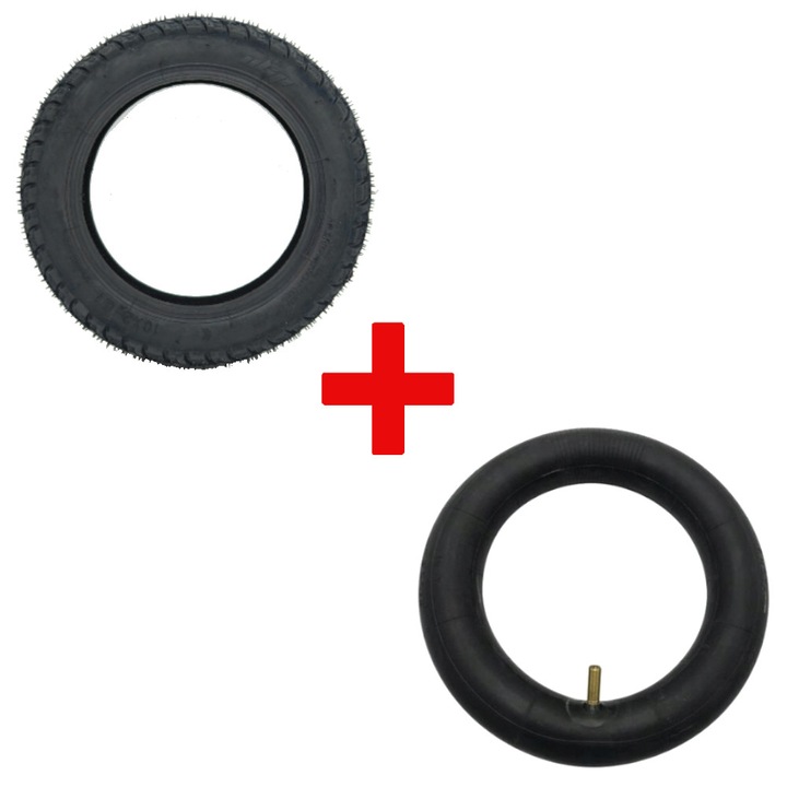 SET Anvelopa off-road / OFF ROAD 10x2" + camera 10x2" cu supapa dreapta pentru XIAOMI