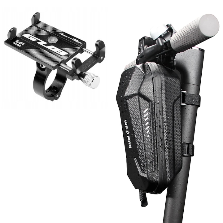 Wildman 2L Geanta + Set Suport Telefon GUB - Negru