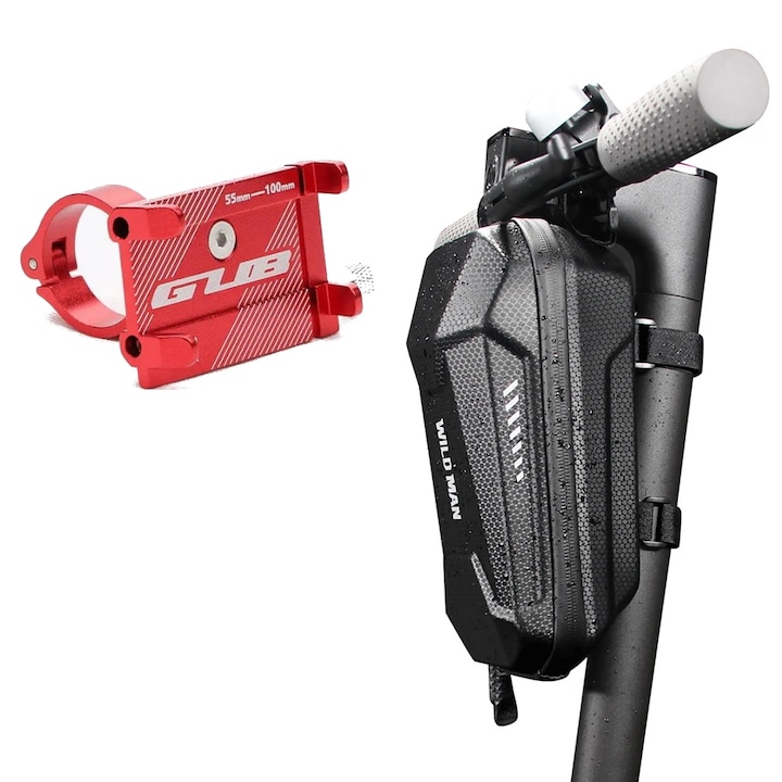 Wildman 2L Geanta + Set Suport Telefon GUB - Rosu