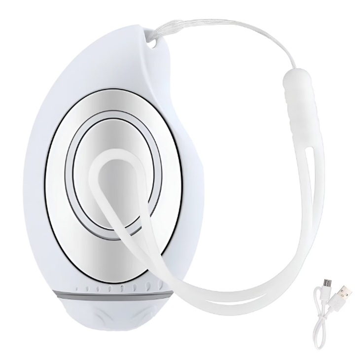 Dispozitiv Smart Pentru Somn, SINBINTA, 15 niveluri de stimulare cu microcurent, Amelioreaza starea de anxietate, depresia si insomnia, Imbunatateste calitatea somnului si a vietii, reincarcabil, ABS, 37x65x39mm, Alb