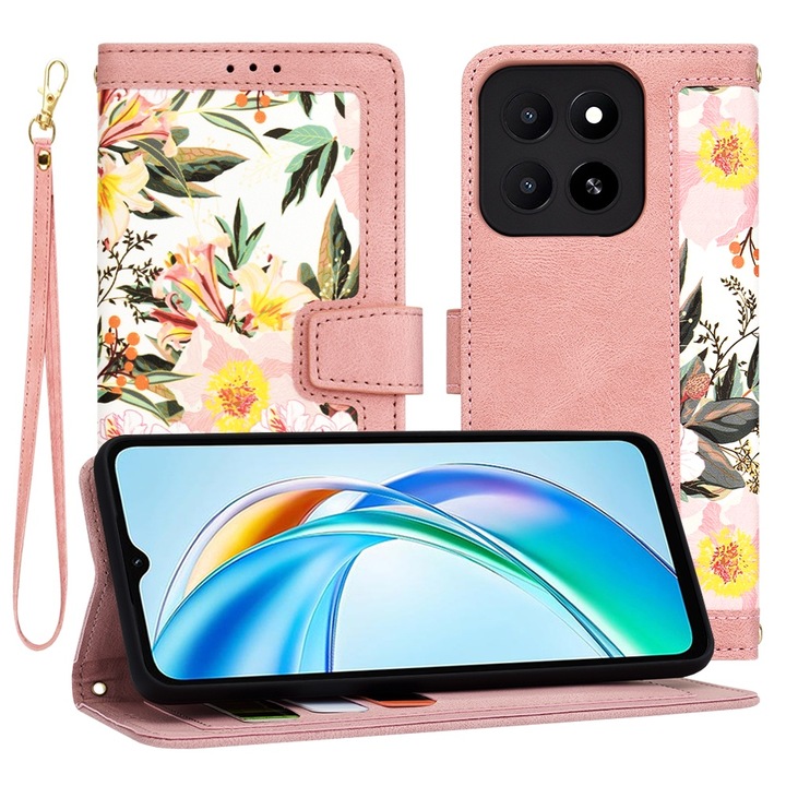 Кейс за Honor X5b, I76, Еко кожа, Sweetheart Pink