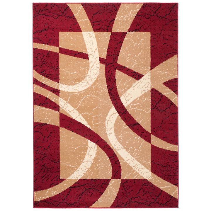 Covor, Tapiso, Dream, 300 x 400 cm, Cu Print Geometric, 1350 g/m², Inaltime 8 mm, Dreptunghi, Potrivit Pentru Panouri De Incalzire Prin Pardoseala, Usor De Curatat Si Manevrat, OEKO-TEX® Standard 100, Polipropilena, Maro bej