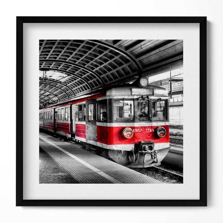 Tablou Inramat, Wallfluent, Peron de cale ferata veche, Rama negru, 50x50 cm, 010330010140100280153