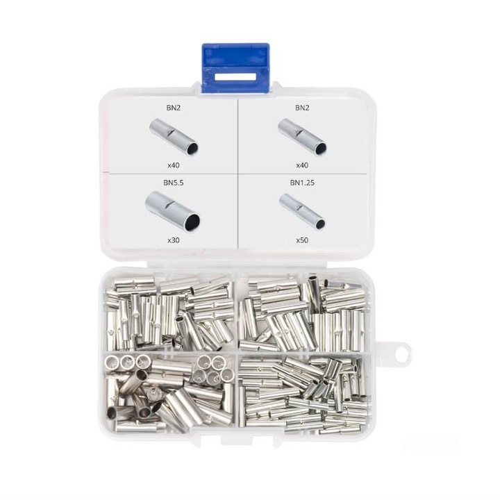 Kábelcsatlakozó készlet BN1.25 BN2 BN5.5, 160 db, fém, 04123 Amio