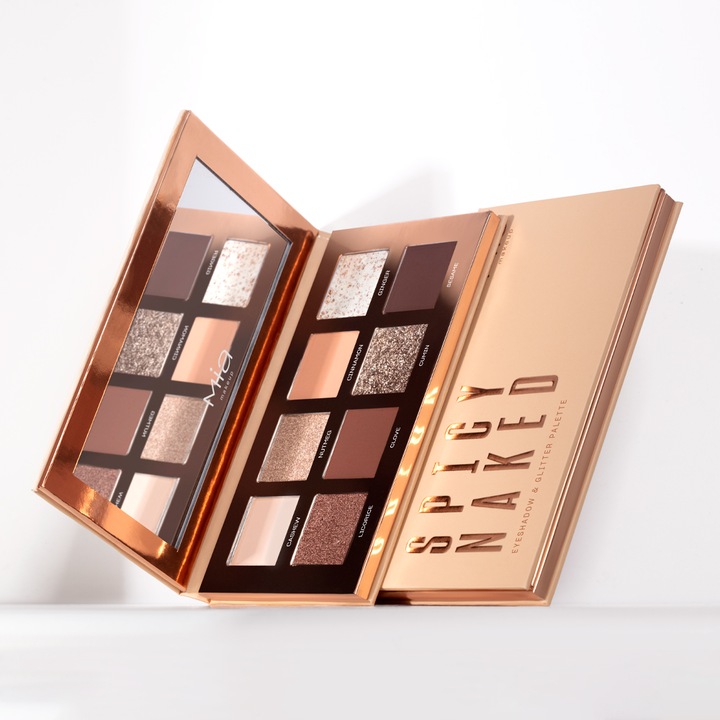 Палитра сенки за очи Mia Makeup 01 Spicy Naked, 11, 8 g