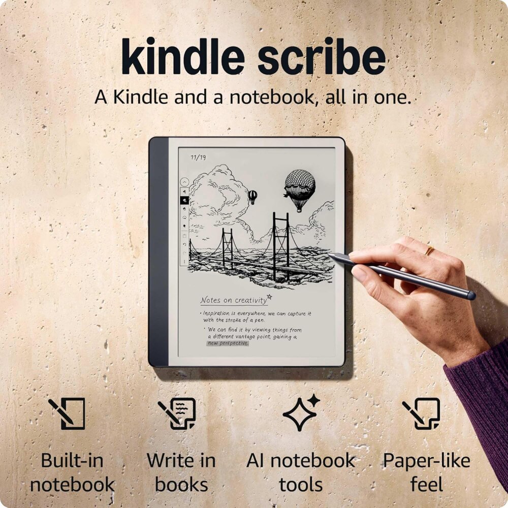 EBook Reader Amazon Kindle Scribe 2024, 64GB, Premium Pen, Display