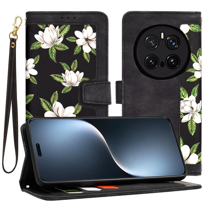 Кейс за Honor Magic7 Pro - Techsuit FlipCraft - Flowers of the Dawn
