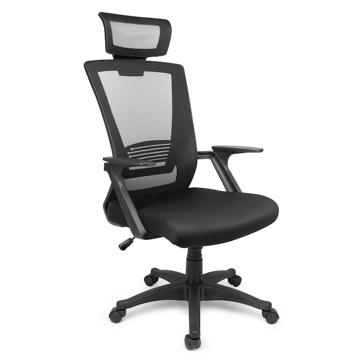 Scaun de Birou, Dr.Home Pixy XL, Cadru Otel, Mesh - Negru