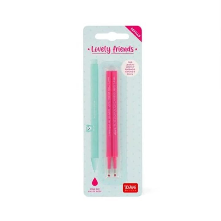 Комплект от 2 пълнителя за гел химикалки Legami – Lovely Friends Pink