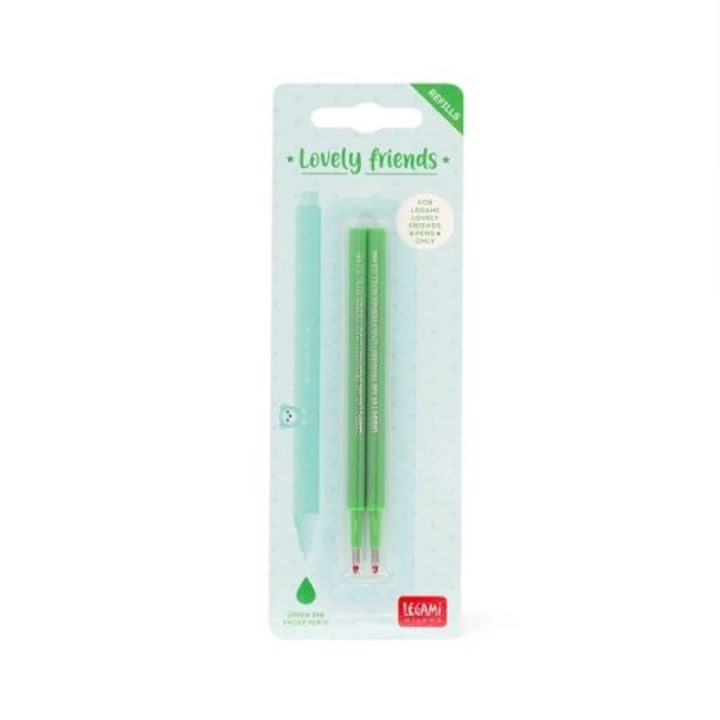 Комплект от 2 пълнителя за гел химикалки Legami Lovely Friends Green